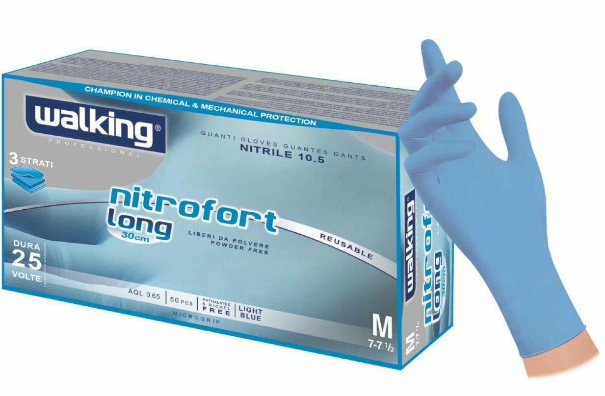 GUANTO NITROFORT WALKING NITRILE BLU M 10