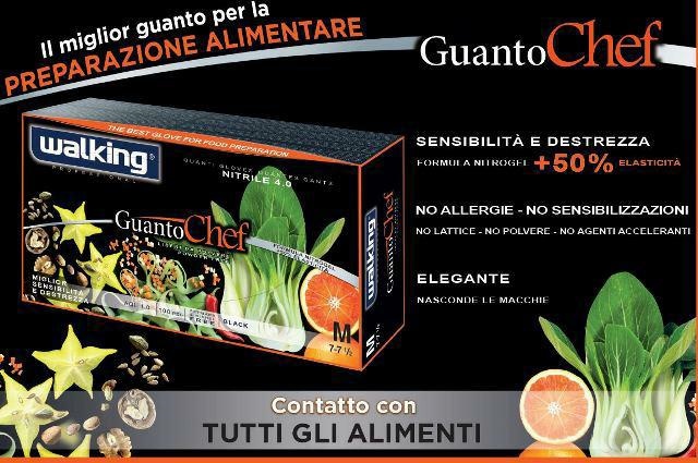 GUANTO CHEF WALKING NITRILE NERO S 10